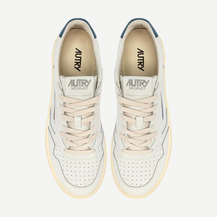 Medalist Low W Leather - White/Mallard Blue