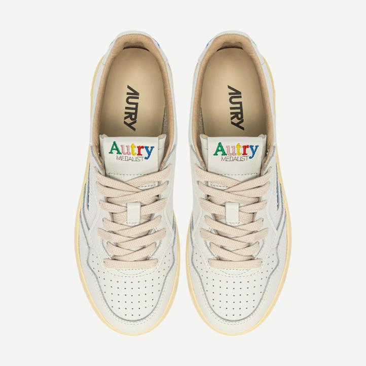 Medalist Low M Leather/Logo - White/White