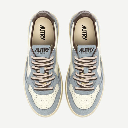 Medalist Low M Leath/Suede - White/AtlBlue