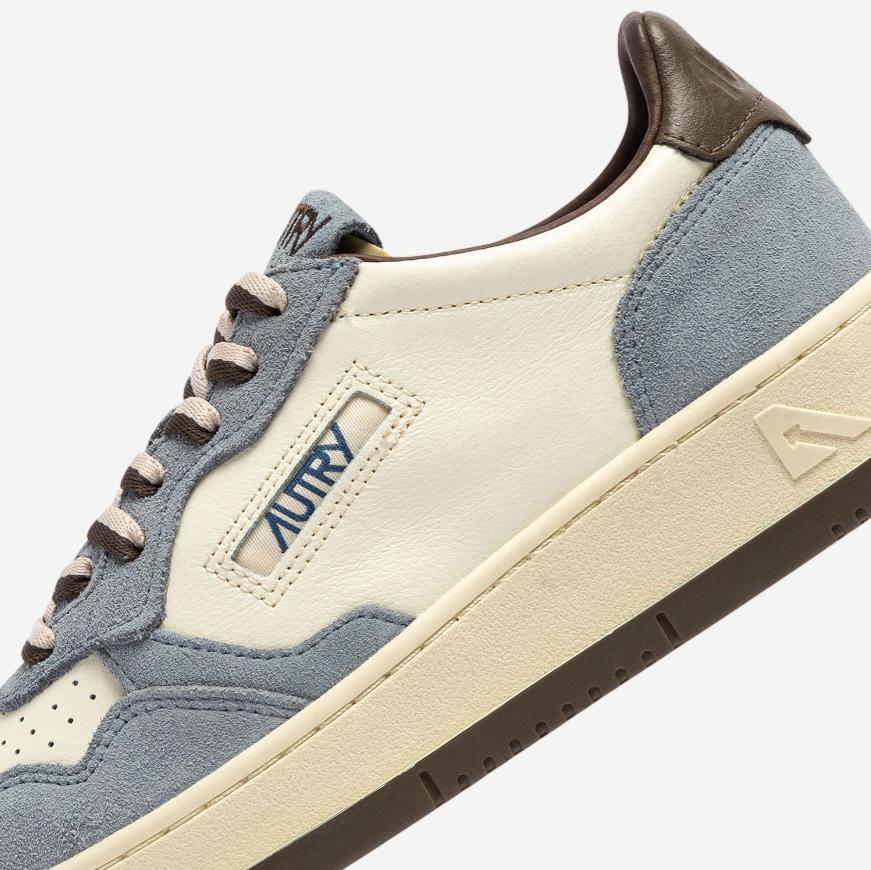 Medalist Low M Leath/Suede - White/AtlBlue