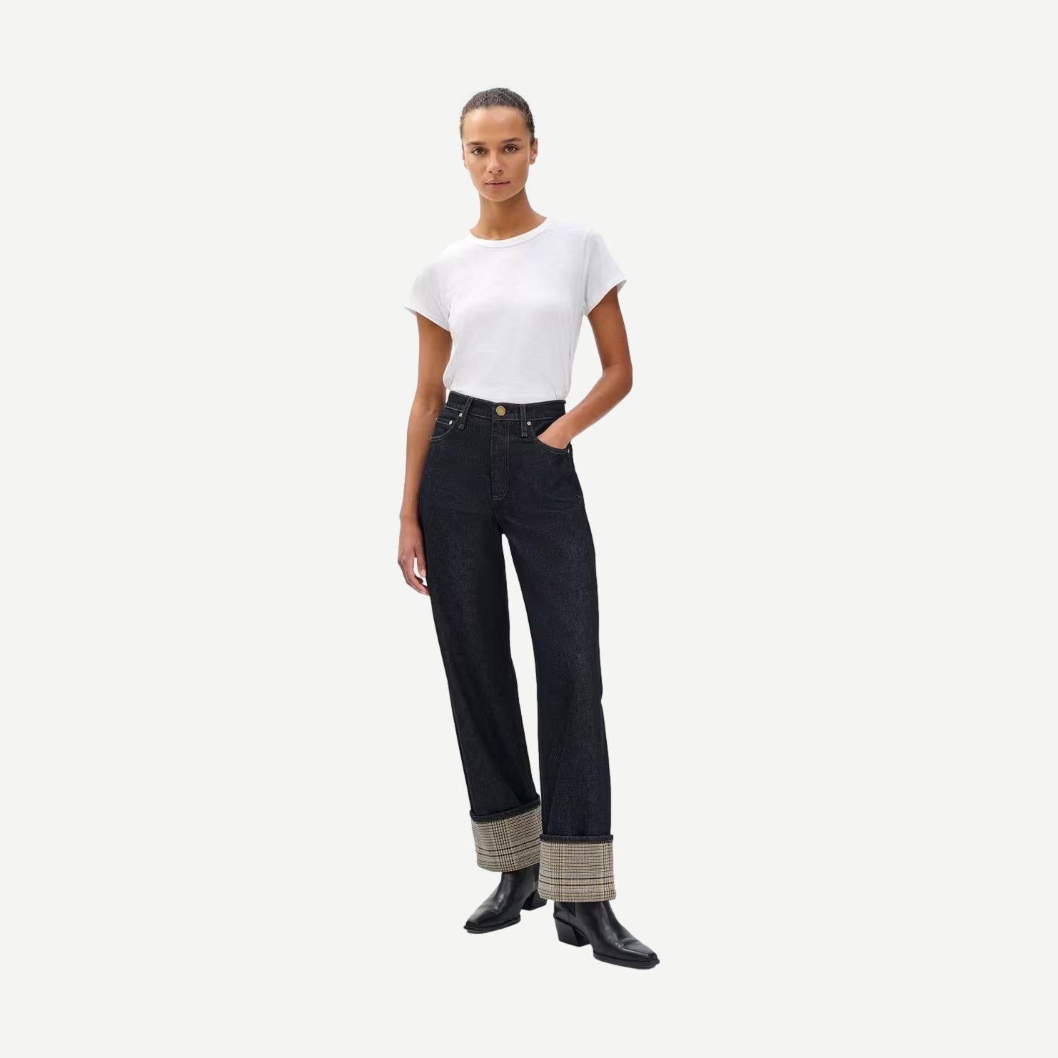 Shea Ankle Relaxed Straight With Cuff - Twilight Rinse Combo - Galvanic.co