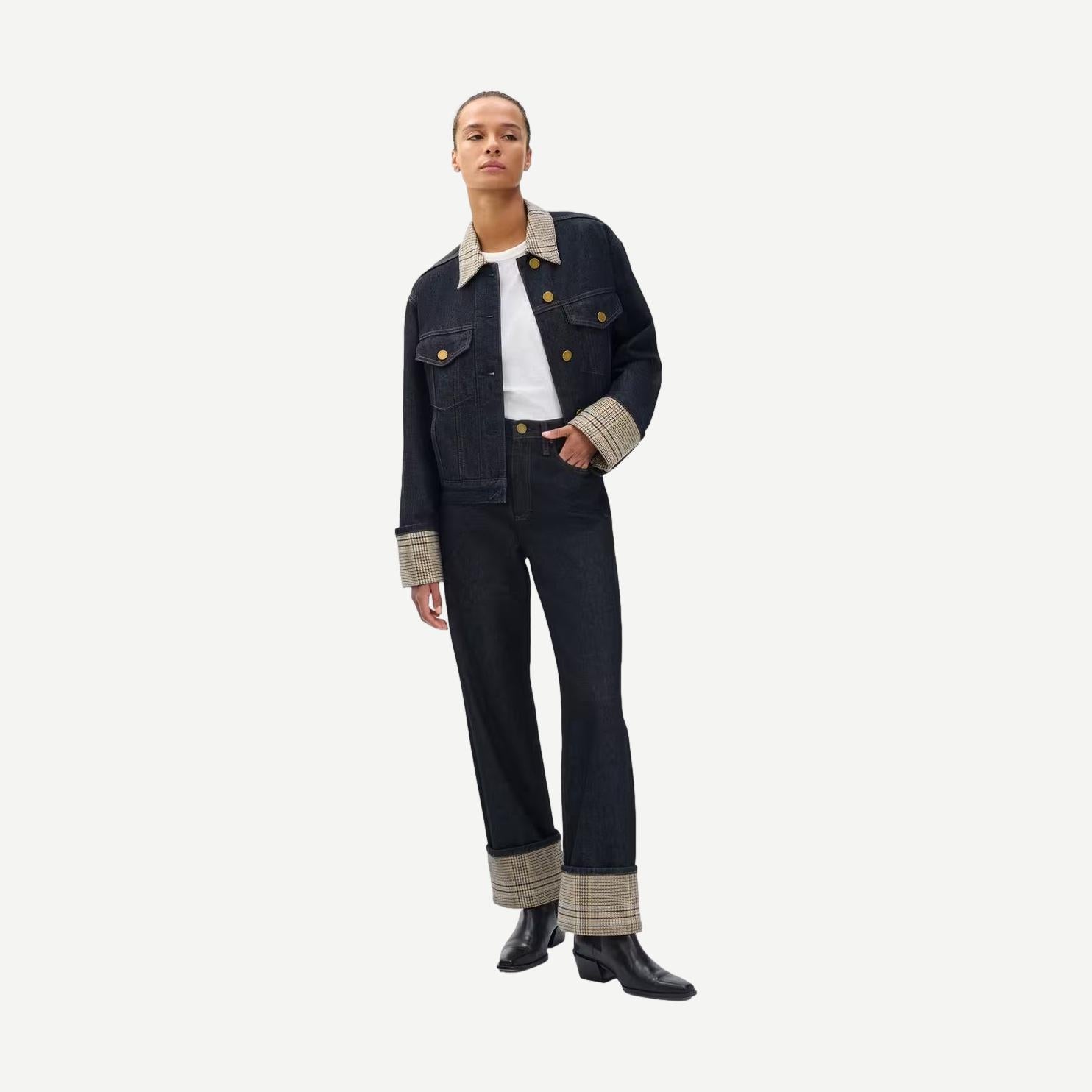 Shea Ankle Relaxed Straight With Cuff - Twilight Rinse Combo - Galvanic.co
