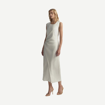 Caroline Dress - Pearl/Brown - Galvanic.co