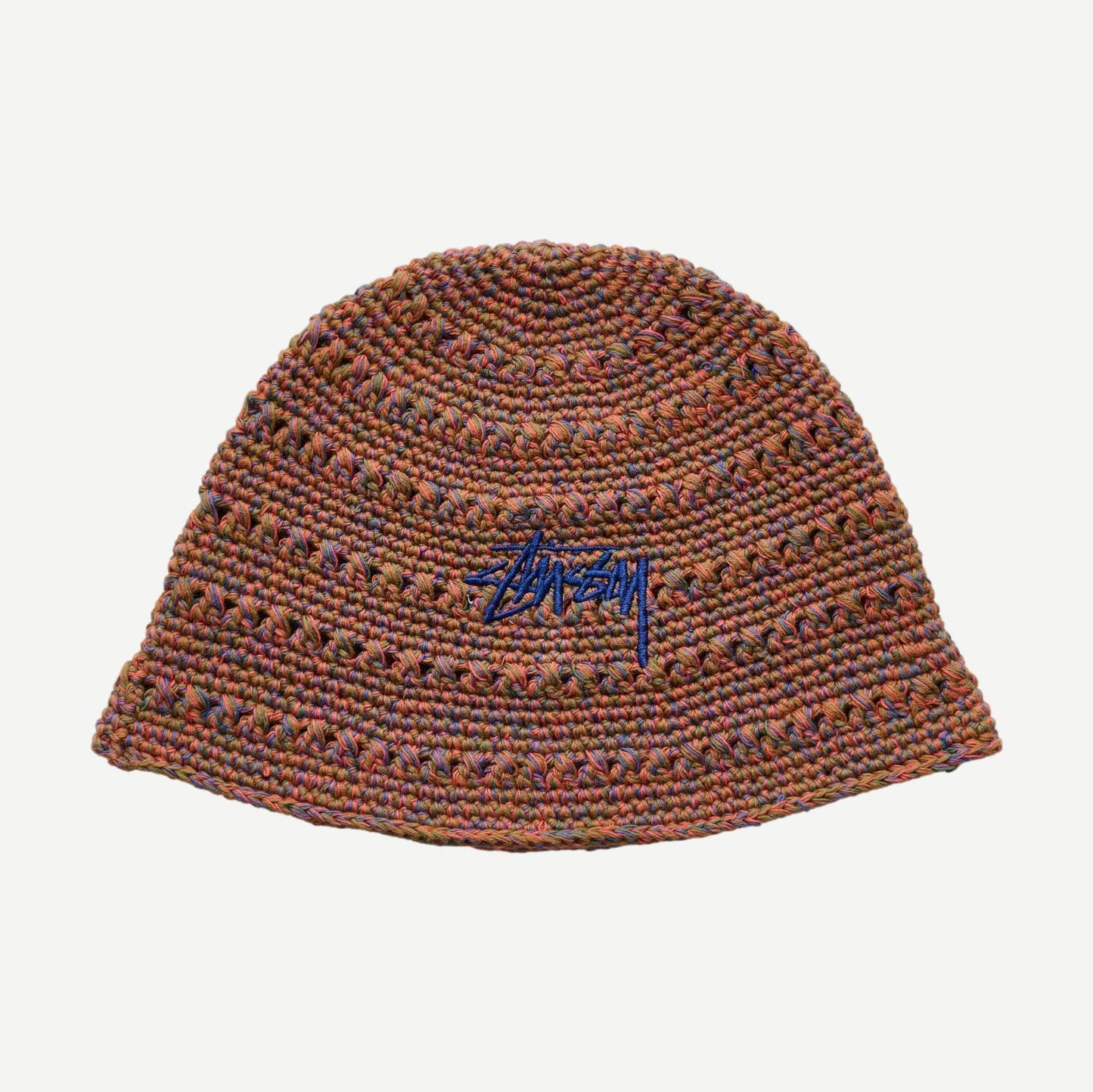 Hemp Stock Knit Bucket - Multi Brown