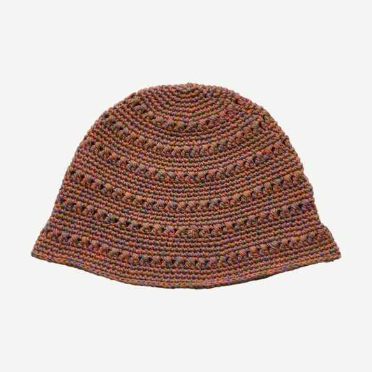 Hemp Stock Knit Bucket - Multi Brown - Galvanic.co