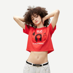 TLC Crazy Sexy Cool Boxy Crop - Vintage Red - Galvanic.co