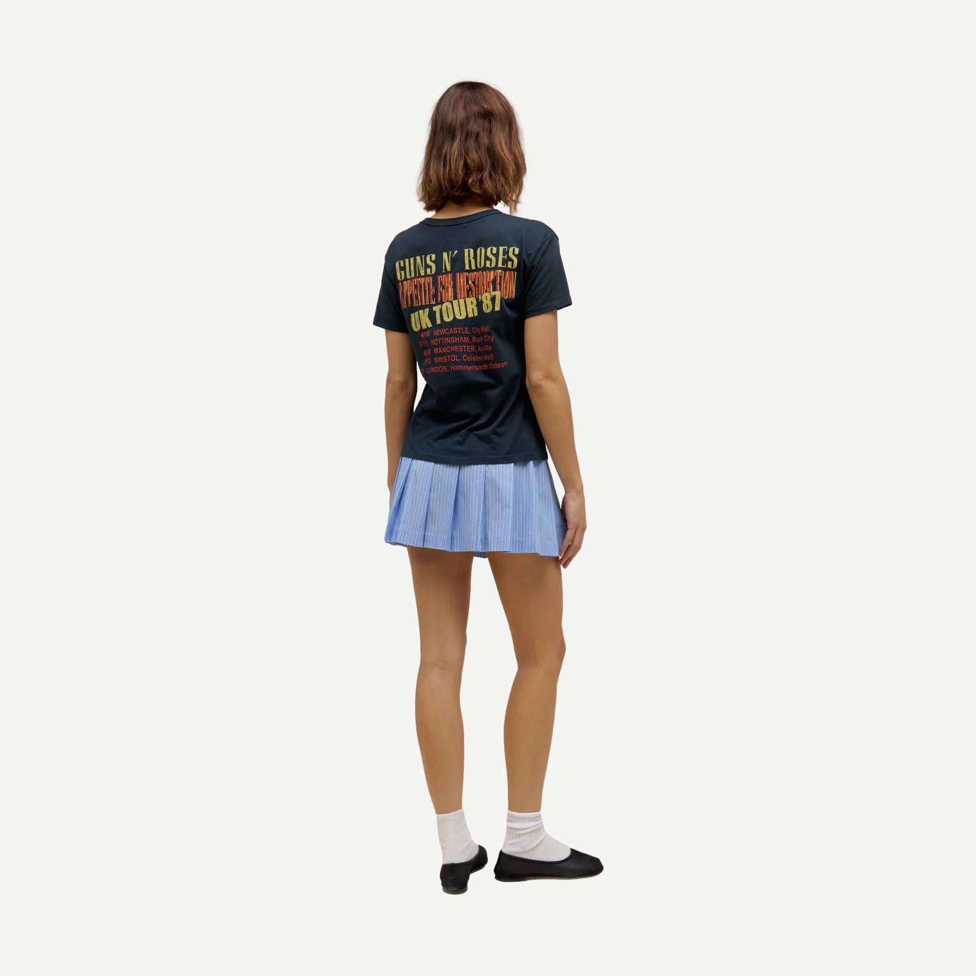 Guns N Roses UK Tour 87 Ringer Tee - Vintage Black - Galvanic.co