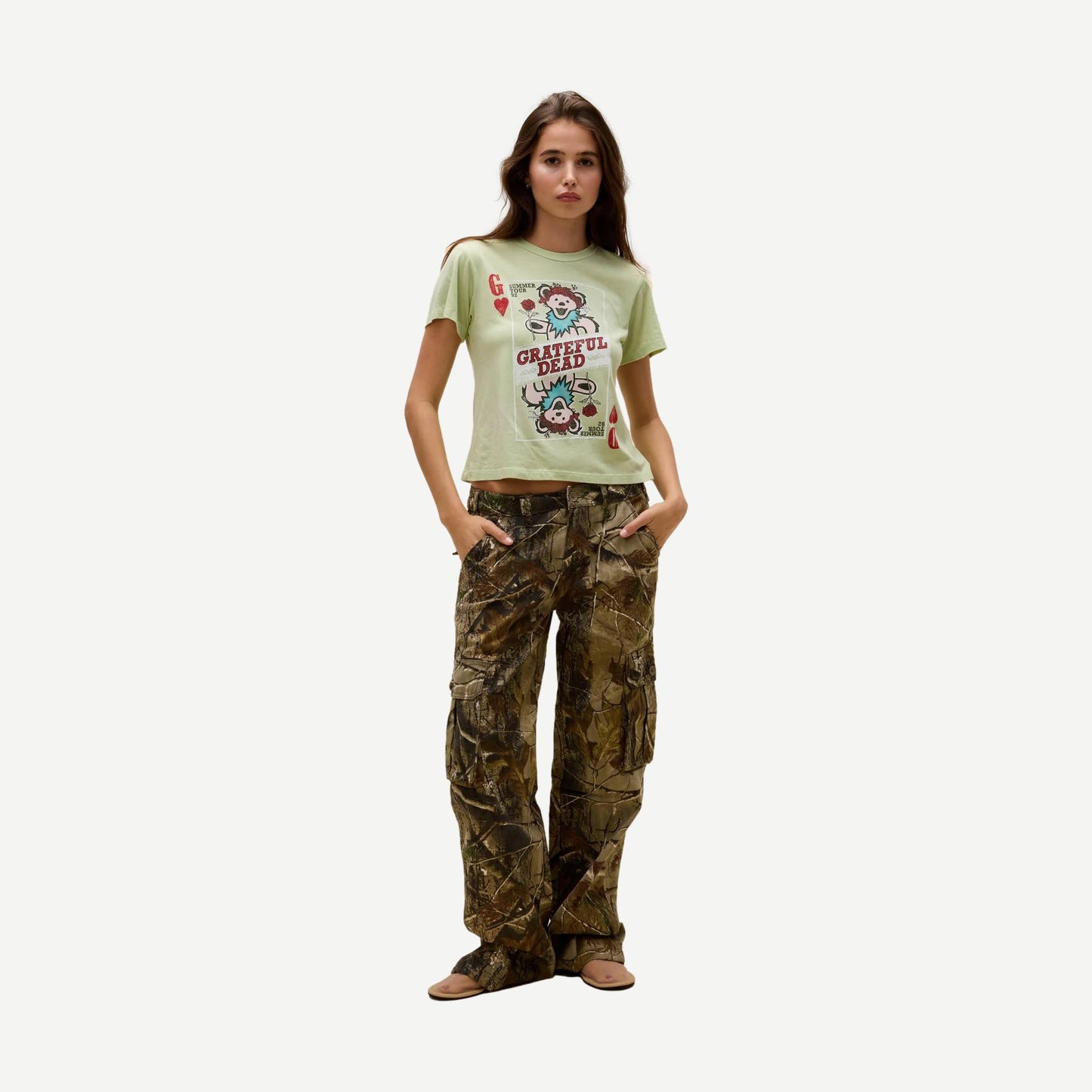Grateful Dead Playing Card Burnout Vintage - Seafoam Green - Galvanic.co