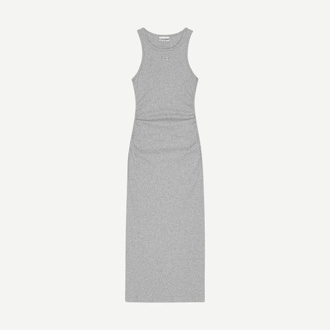 Soft Cotton Rib Tank Top Long Dress - Paloma Melange