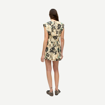 Printed Marl Mesh Corset Mini Dress - Afterglow - Galvanic.co