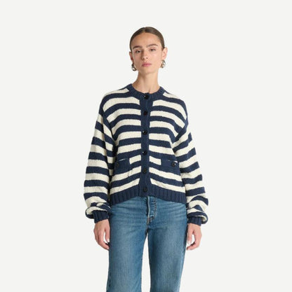 Tessa Cardigan - Marine Sripe - Galvanic.co