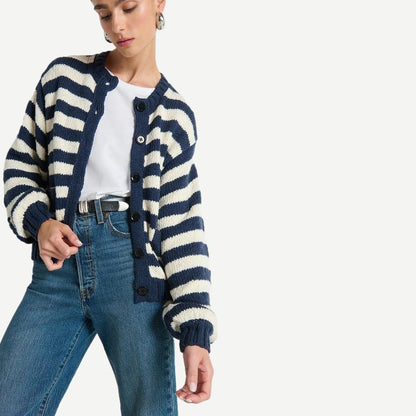 Tessa Cardigan - Marine Sripe - Galvanic.co
