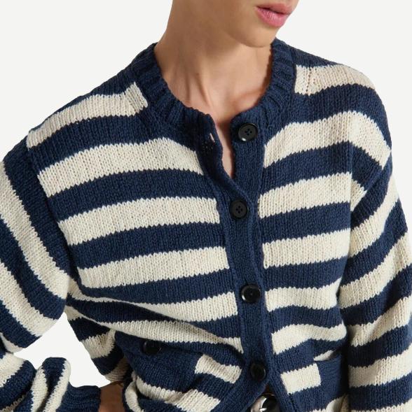 Tessa Cardigan - Marine Sripe - Galvanic.co