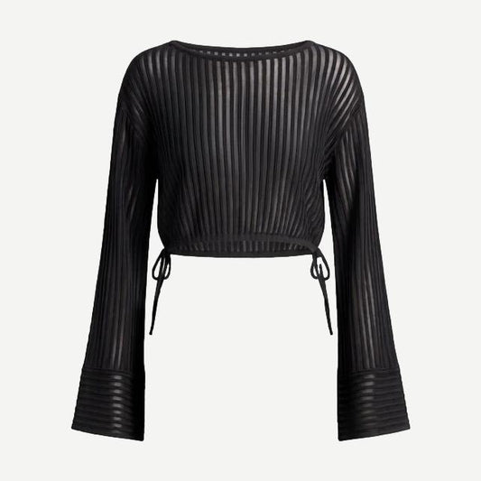 Black Athena Top by Solid and Striped, featuring a stylish sleeveless design and smooth fabric for a sophisticated look.