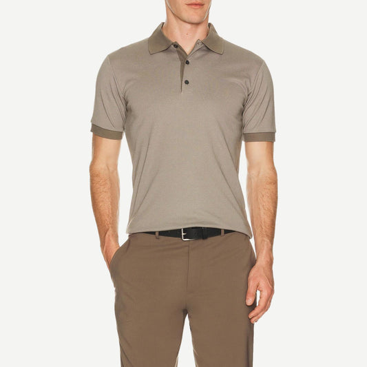 Geo Polo in Mod Jacquard - Morel Multi