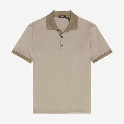 Theory Geo Polo in Mod Jacquard fabric, featuring a colorful multi-patterned design, with a classic polo shirt fit.