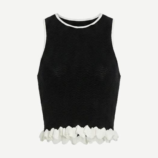 Solid and Striped The Diana Top in noir, a stylish black tank top with a sleek fit and simple design.