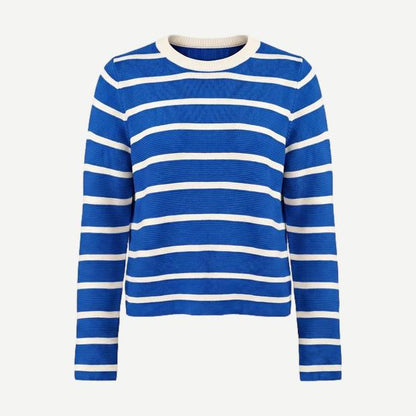 The Hudson Sweater - Olympian Blue Stripe