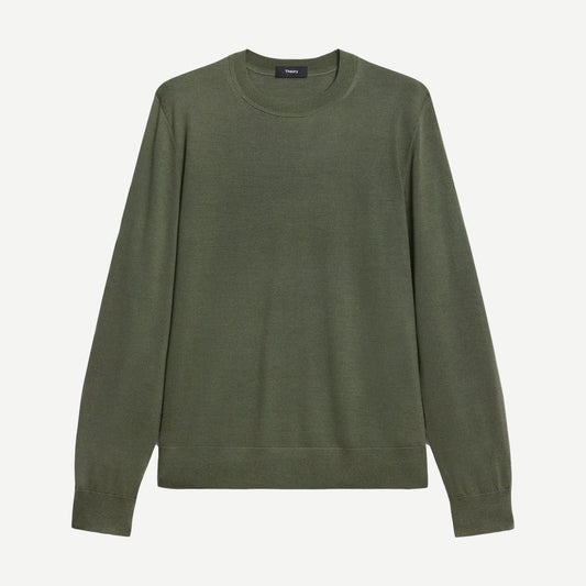 Crewneck Sweater in Regal Wool - Light Ivy