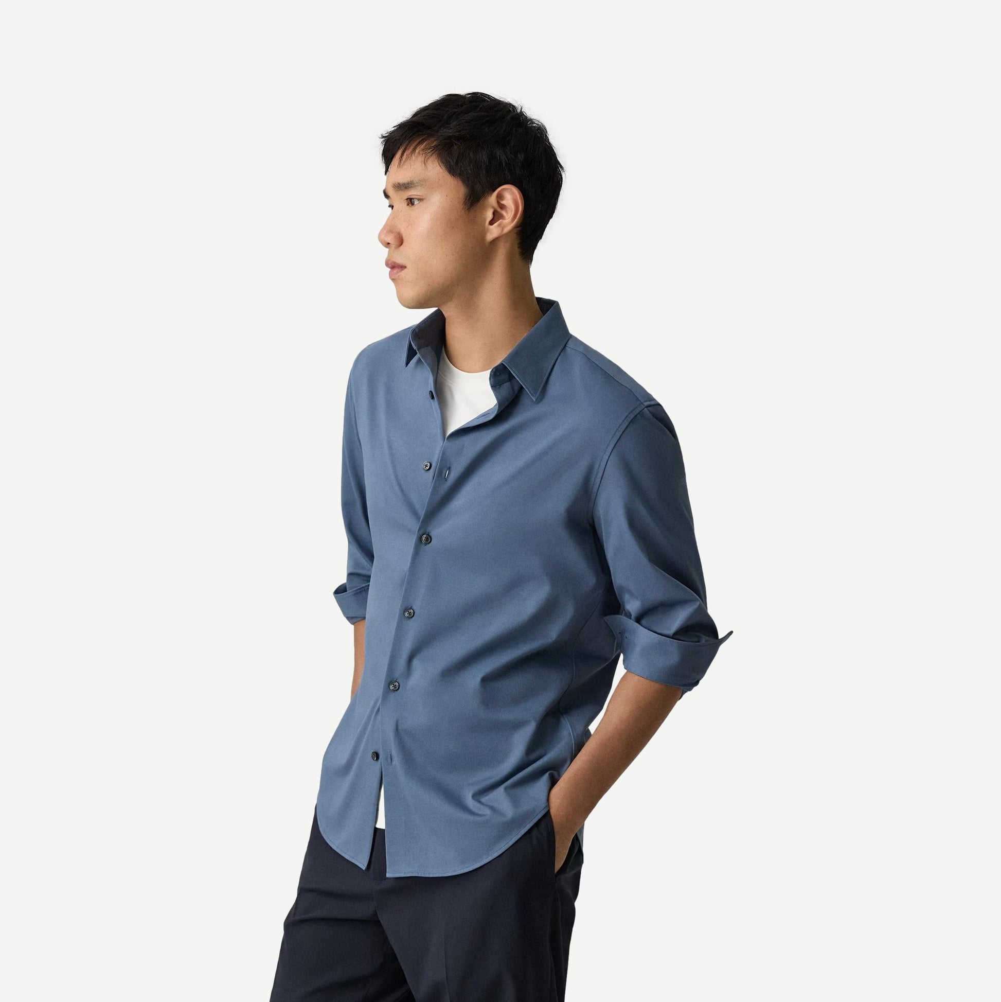 Theory Sylvain Structure Knit shirt in a stylish design, featuring a textured knit fabric and modern fit.