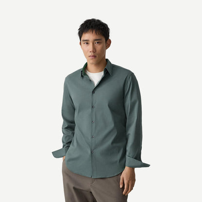 Sylvain Structure L/S Button Down - Light Pine Grove