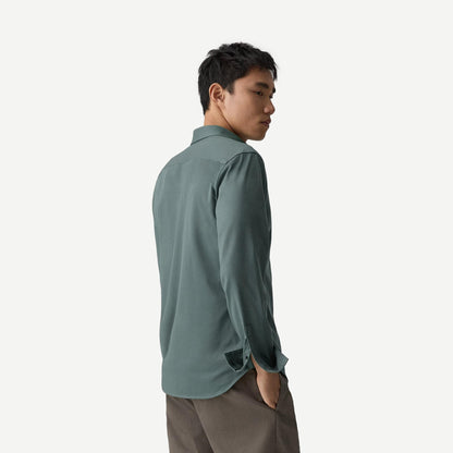 Sylvain Structure L/S Button Down - Light Pine Grove