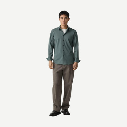 Sylvain Structure L/S Button Down - Light Pine Grove