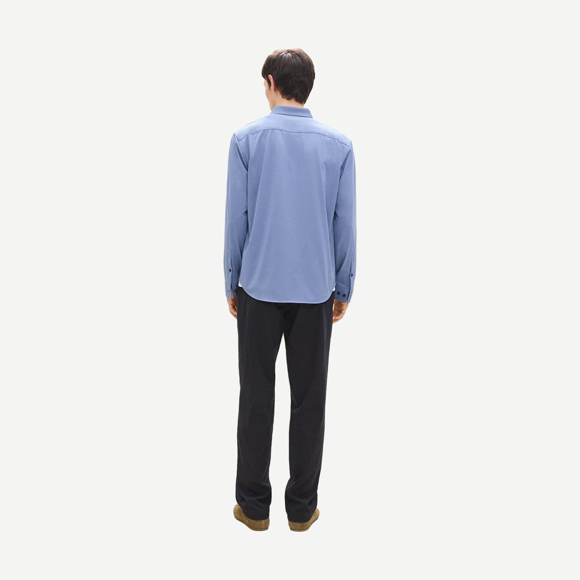 Sylvain ND. Structure L/S Shirt - Light Dusk Blue - Galvanic.co