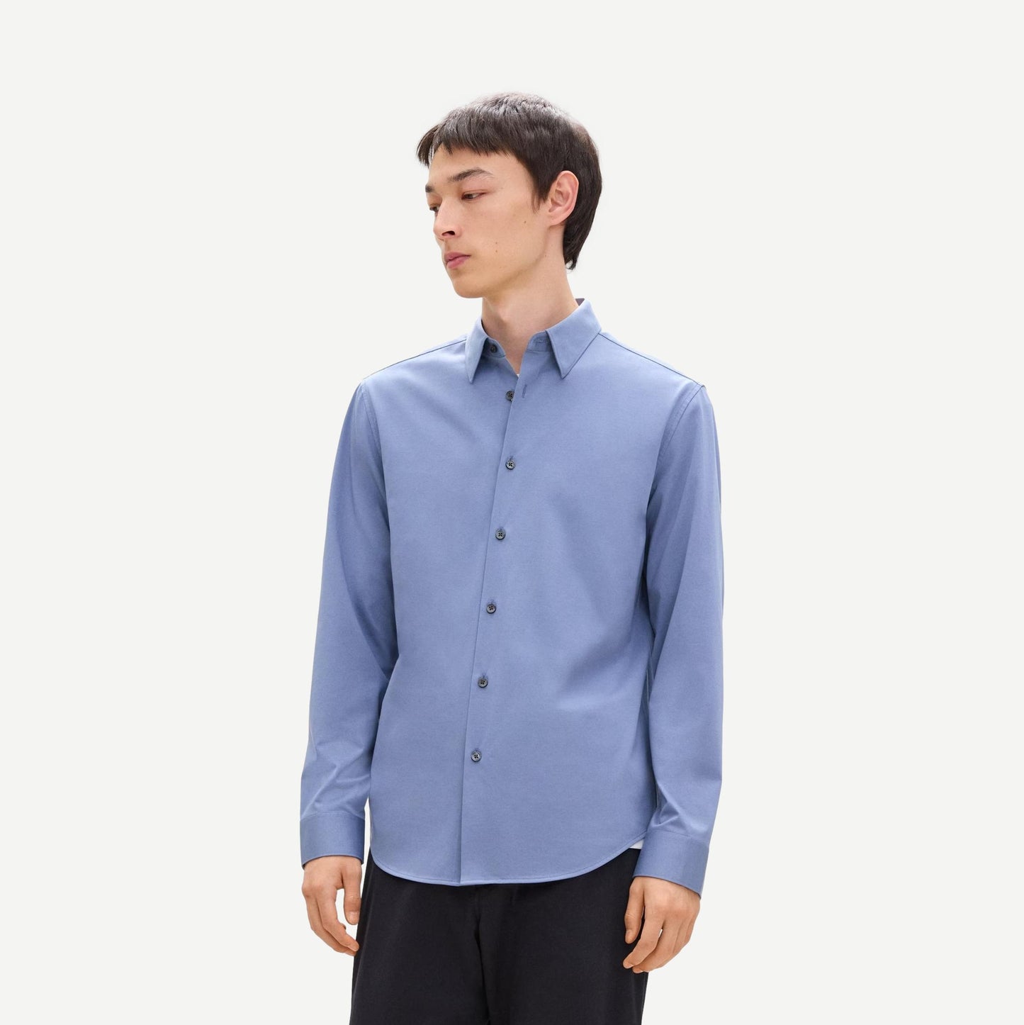 Sylvain ND. Structure L/S Shirt - Light Dusk Blue - Galvanic.co