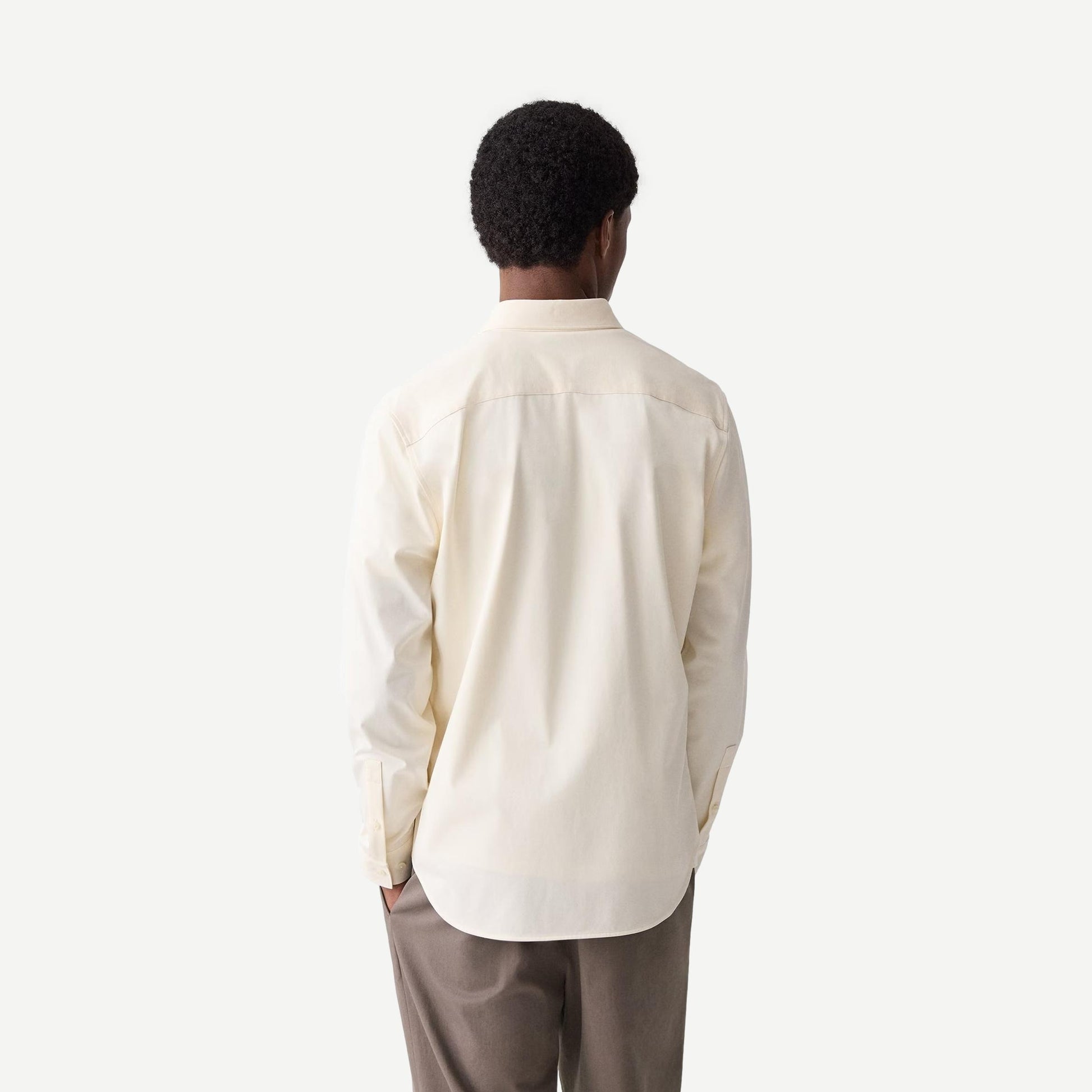Sylvain Structure L/S Button Down - Seashell - Galvanic.co