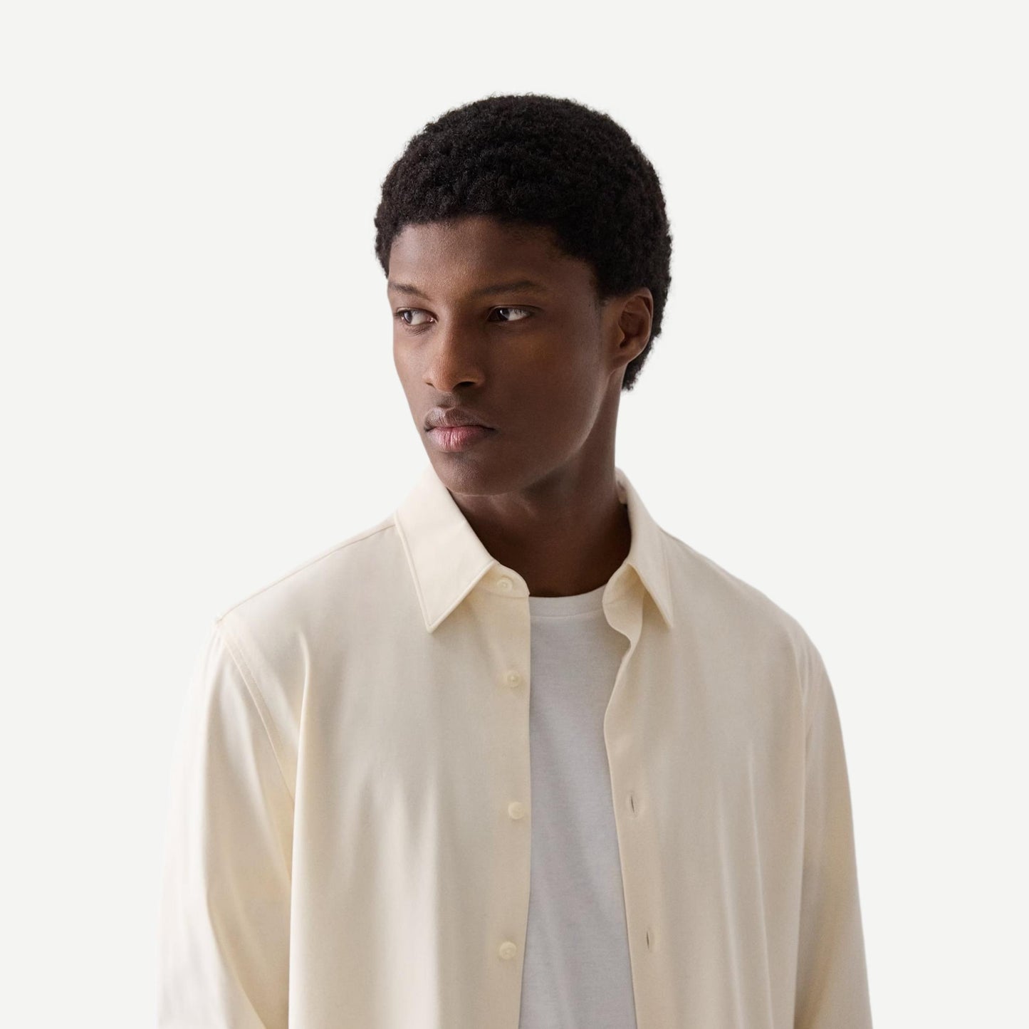 Sylvain Structure L/S Button Down - Seashell - Galvanic.co