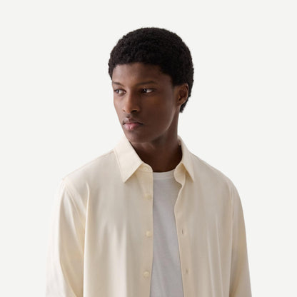 Sylvain Structure L/S Button Down - Seashell - Galvanic.co