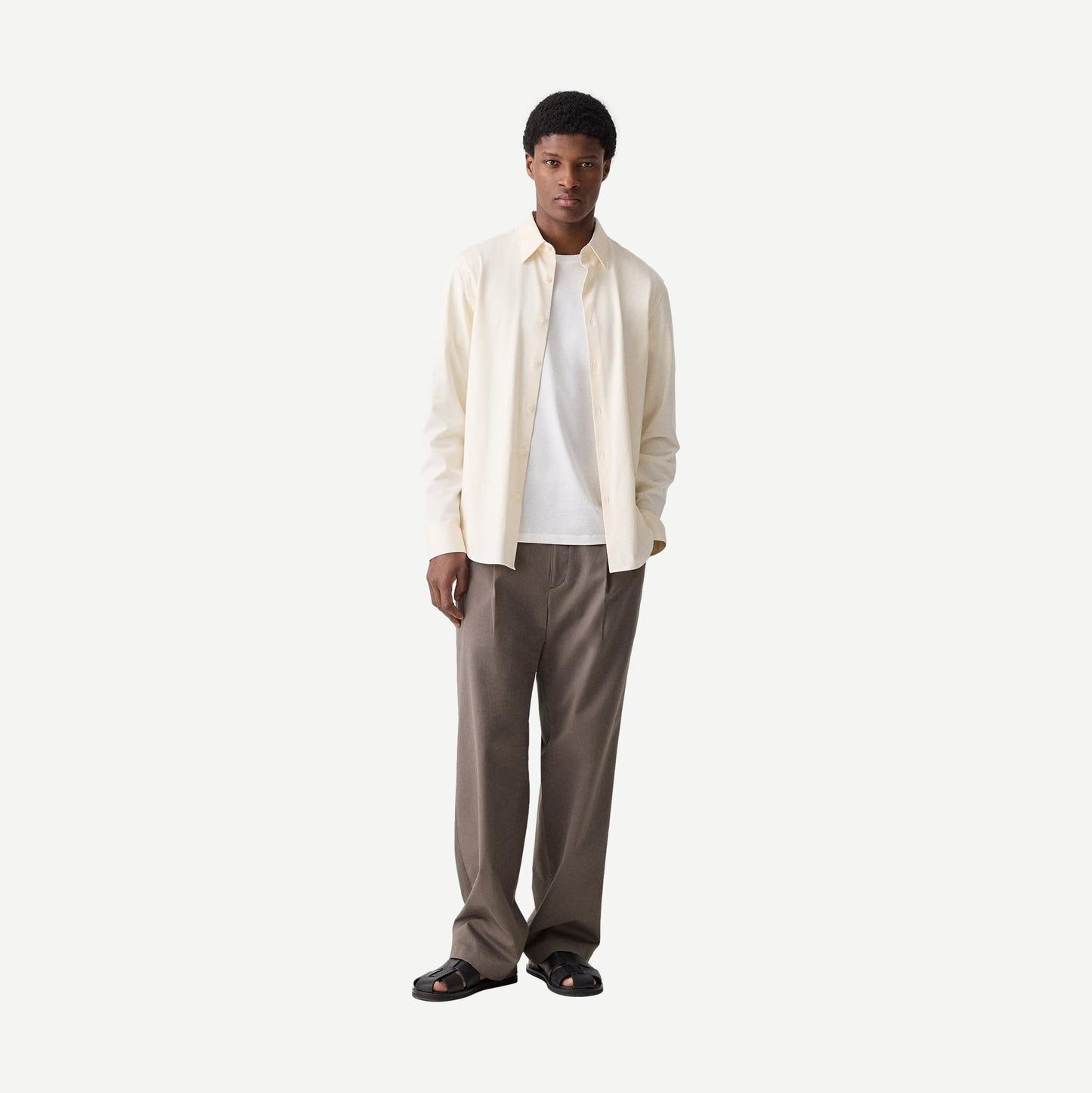 Sylvain Structure L/S Button Down - Seashell - Galvanic.co