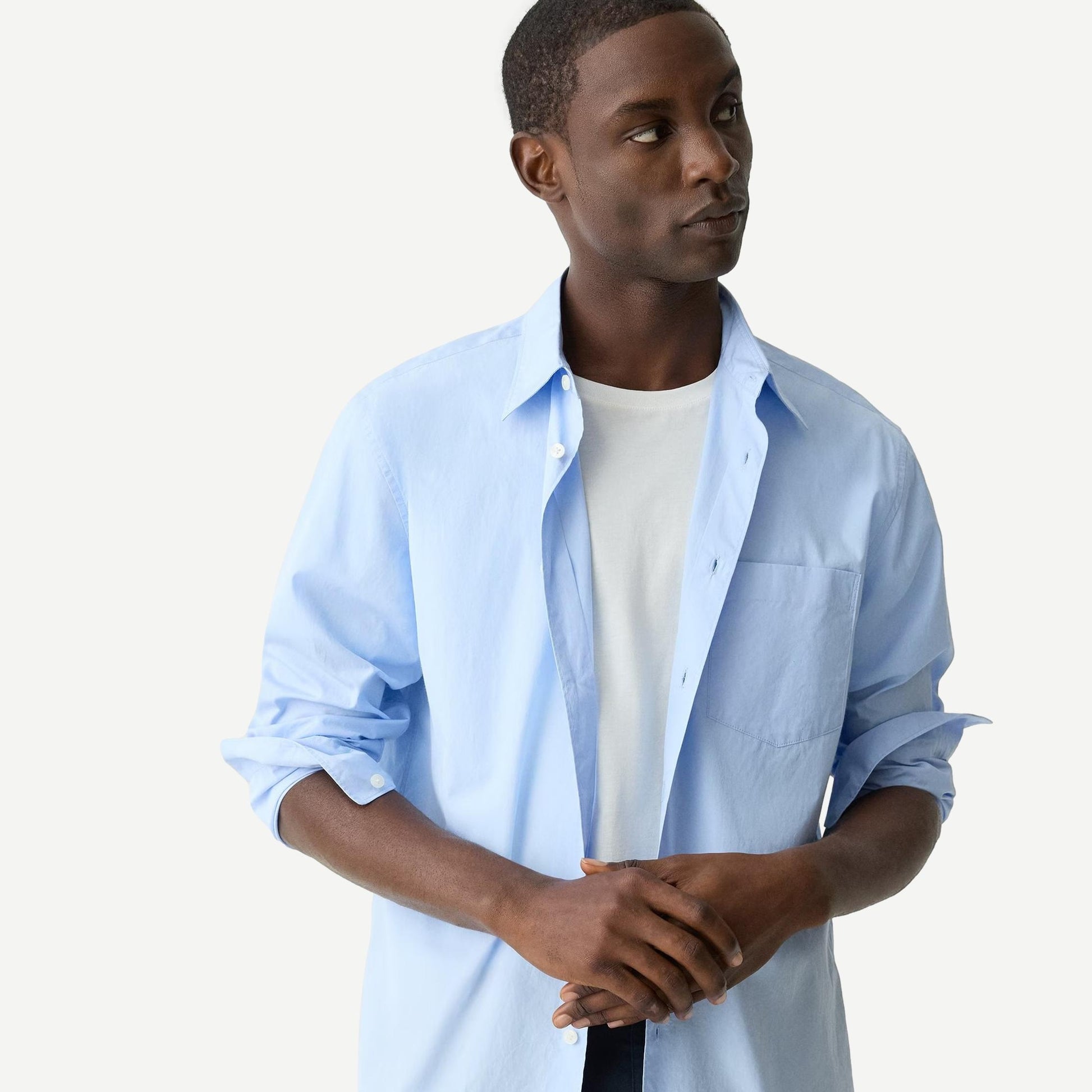 Sylvain Shirt Structure Knit - Rainstorm - Galvanic.co