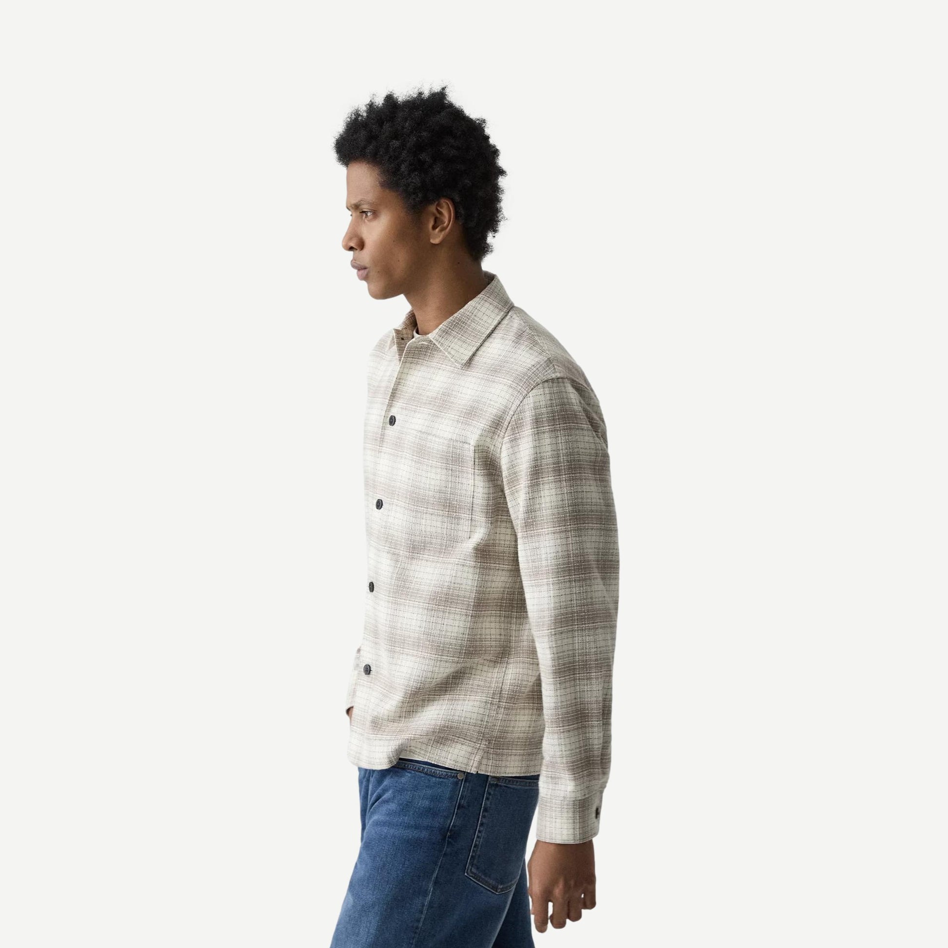 Light Shirt Textured Check - Duffle Multi - Galvanic.co
