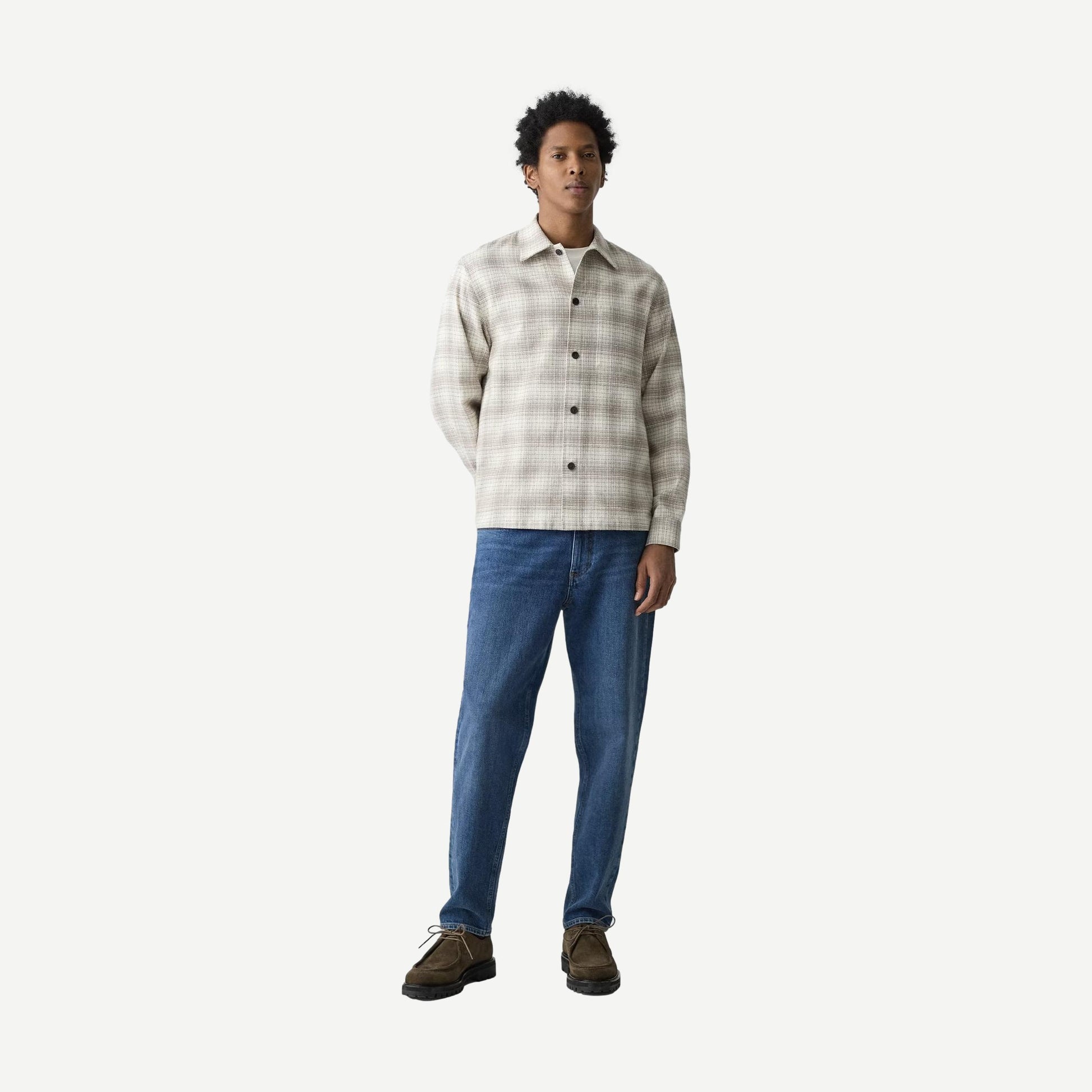Light Shirt Textured Check - Duffle Multi - Galvanic.co