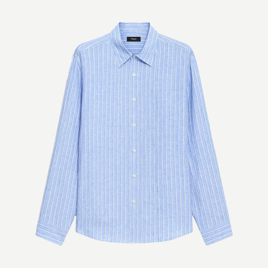 Irving Relaxed L/S Button Up - Crisp Blue Multi - Galvanic.co