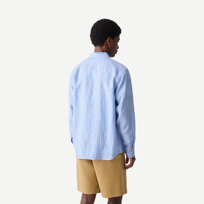 Irving Relaxed L/S Button Up - Crisp Blue Multi