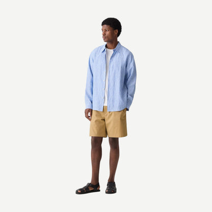 Irving Relaxed L/S Button Up - Crisp Blue Multi