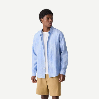 Irving Relaxed L/S Button Up - Crisp Blue Multi