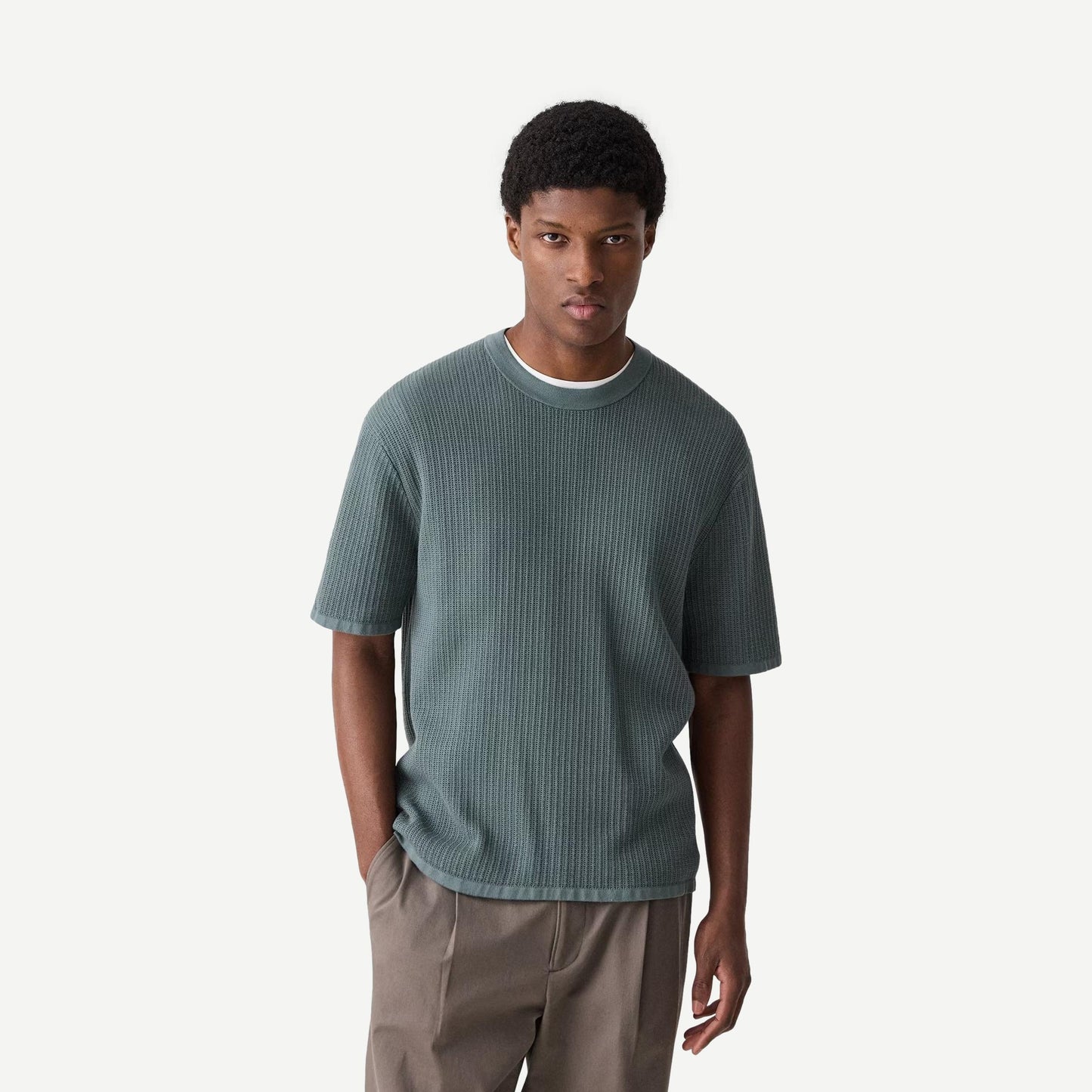 Mesh Tactile SS Tee - Light Pine Grove