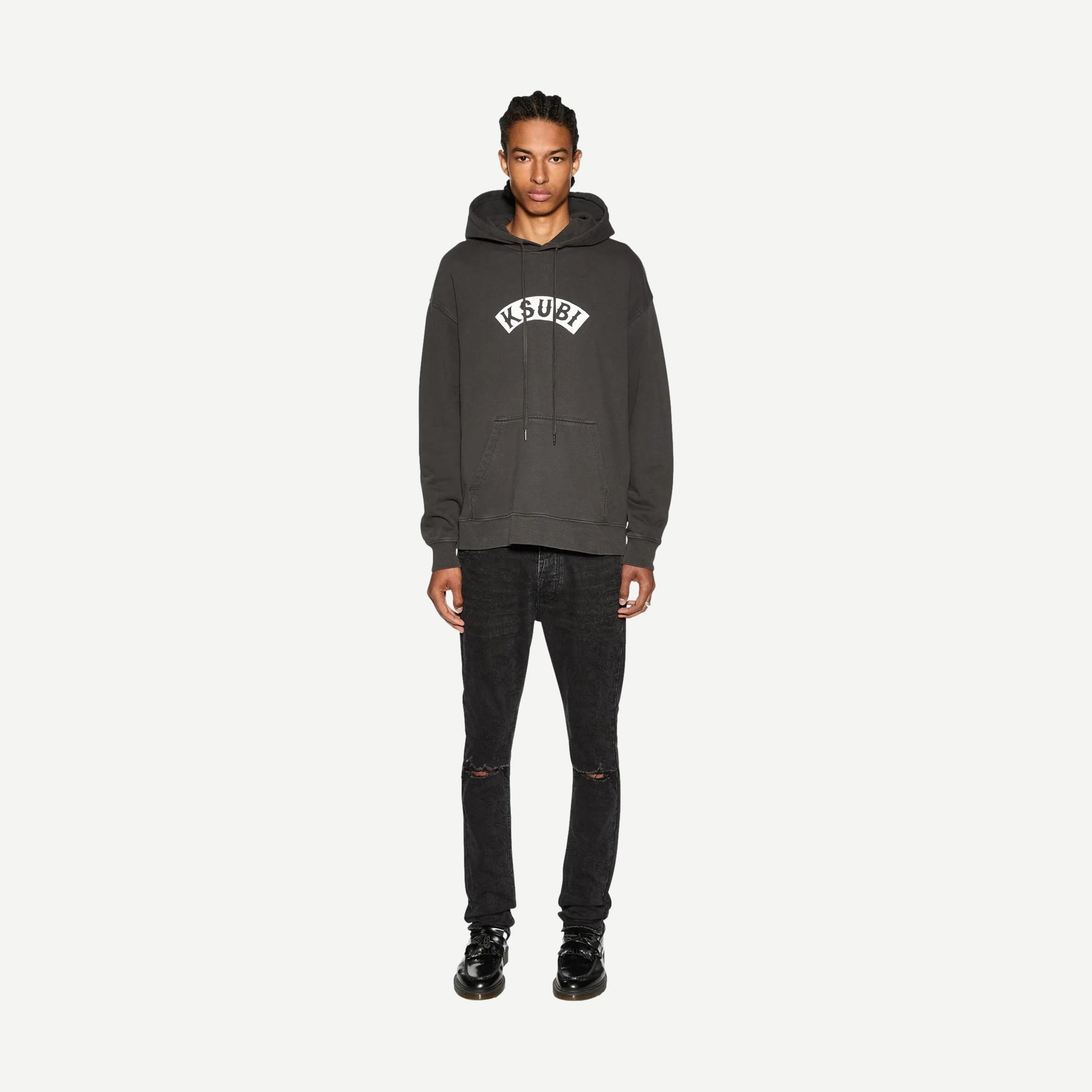 Baddies Biggie Hoodie - Faded Black - Galvanic.co