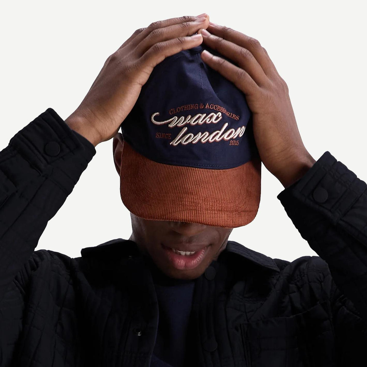 Tranton Trucker Cap - Navy/Rust