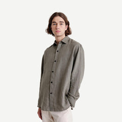 Trin LS Shirt Linen - Taupe - Galvanic.co