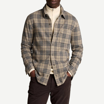 Tartan Plaid L/S Button Down - Dark Heath.Oatmeal