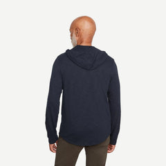 Slub popover Hoodie - Coastal Blue - Galvanic.co