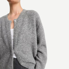 Textured Soft Car Coat - Heather Grey - Galvanic.co