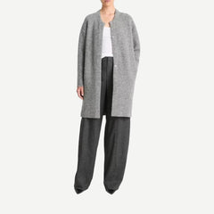 Textured Soft Car Coat - Heather Grey - Galvanic.co