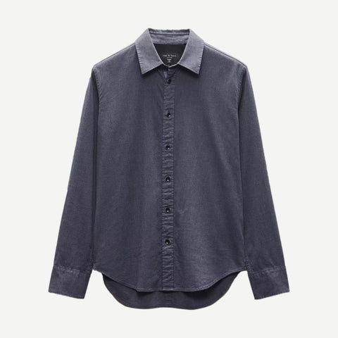 Tomlin Stretch Dobby Shirt - Shark Blue - Galvanic.co