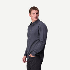 Tomlin Stretch Dobby Shirt - Shark Blue - Galvanic.co